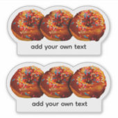 Donuts With Sprinkles Add Your Own Text Custom  Aufkleber (Vorderseite)