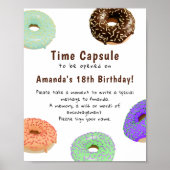 Donuts Zeitkapsel 1. Geburtstag Poster (Vorne)
