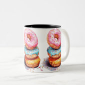 Donuts Zweifarbige Tasse (VorderseiteRechts)