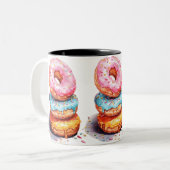 Donuts Zweifarbige Tasse (Vorderseite Links)
