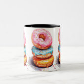 Donuts Zweifarbige Tasse (Mittel)