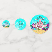 Doo DOO Doo Baby Shark Birthday Party Konfetti (Rückseiten)
