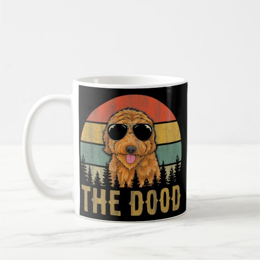 Dood Funny Vintag Goldendoodle Dog Mama Vater  Kaffeetasse (Links)