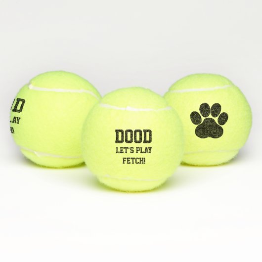 "Dood Let's Play Fetch" Hunde Katze Toy Black Tennisbälle (Multi)