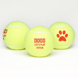 "Dood Let's Play Fetch" Tier Katze Toy Red Tennisbälle