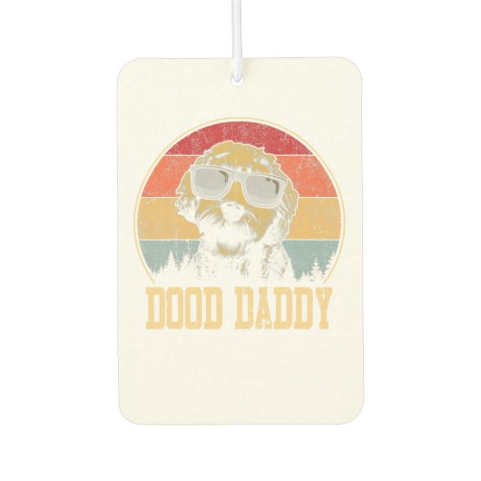 Dood Papa Poodle Papa Liebhaber von Fresken Autolufterfrischer (Vorderseite)