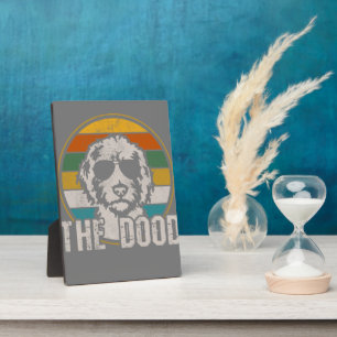 Dood Vintag Goldendoodle Golden Doodle Doodle Dog Fotoplatte