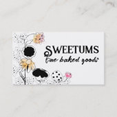 Doodbackbäckerei Süßigkeiten Blume Kuchen Kuchen Visitenkarte (Vorderseite)