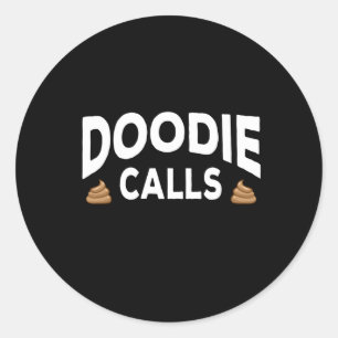 Doodie Calls Plumber Doggy Dose septische Pumper T Runder Aufkleber