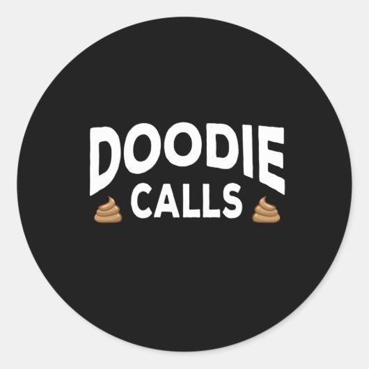 Doodie Calls Plumber Doggy Dose septische Pumper T Runder Aufkleber (Vorderseite)