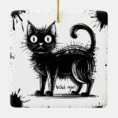 Doodkatze Keramikornament (Rückseite)