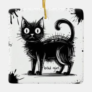 Doodkatze Keramikornament