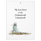 Doodl Dog in Blätter Zwischenablage Klemmbrett (Rückseite)