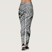 Doodle 1A Black Light Gray Leggings (Rückseite)