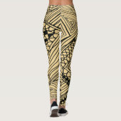 Doodle 1A Black Warn Beige Leggings (Rückseite)