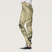 Doodle 1A Schwarz Elfenbein Leggings (Links)