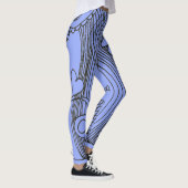 Doodle 1E Black Light Blue Leggings (Rechts)