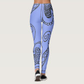 Doodle 1E Black Light Blue Leggings (Rückseite)