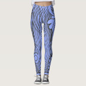 Doodle 1E Black Light Blue Leggings (Vorderseite)