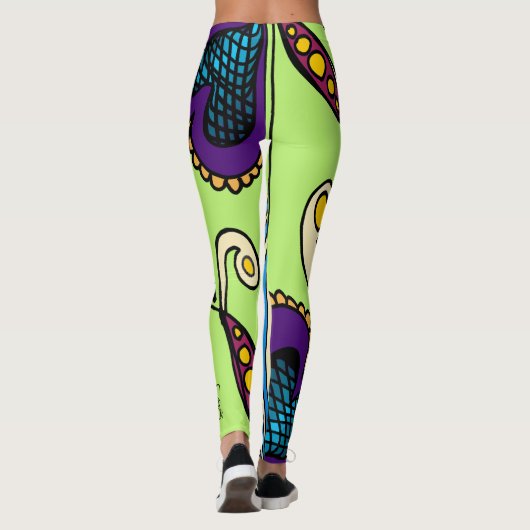 Doodle 1E Colors1 Leggings (Rückseite)