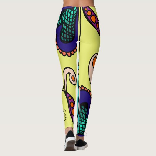 Doodle 1E Colors2 Leggings (Rückseite)