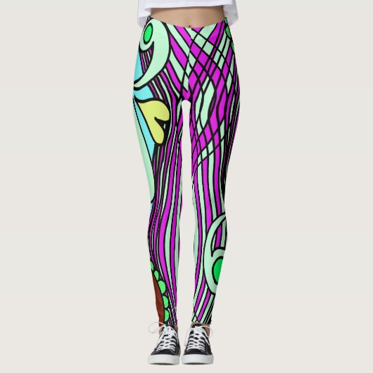 Doodle 1E Colors 3 Leggings (Vorderseite)