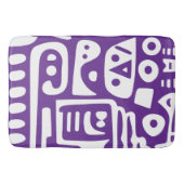 Doodle 4 von 4, lila und weiß badematte (Vorderseite)