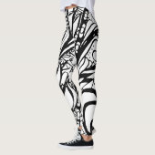 Doodle 9B Schwarz Weiße Leggings (Links)