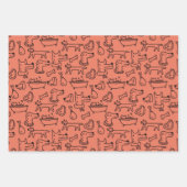 Doodle a Dogs Wrapping Paper Set Geschenkpapier Set (Vorderseite)