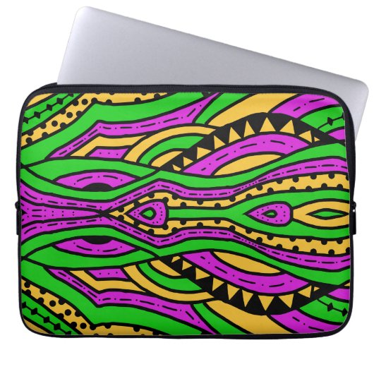 Doodle Abstract 34 Laptopschutzhülle (Vorderseite)