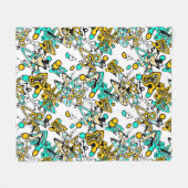 Doodle, abstrakt fleecedecke (Vorderseite (Horizontal))