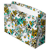 Doodle, abstrakt große geschenktüte (Rückseite Schrägansicht)