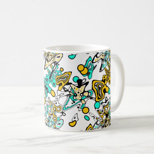 Doodle, abstrakt kaffeetasse (VorderseiteRechts)