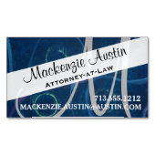 Doodle Abstrakt | Pastel Chalk Scribble Monogram Magnetische Visitenkarte (Vorderseite)