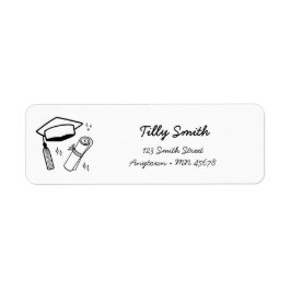 Doodle Address Label Handgezeichneter Abschluss Sp