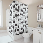 Doodle-Akkorde Herbstmuster Duschvorhang (Beispiel)