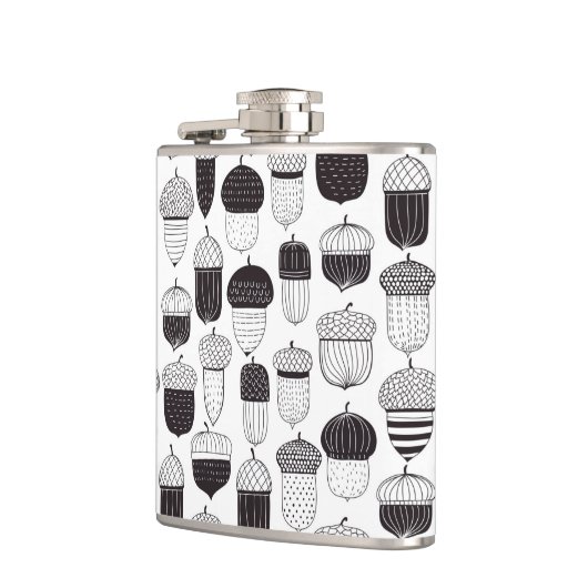 Doodle-Akkorde Herbstmuster Flachmann (Links)