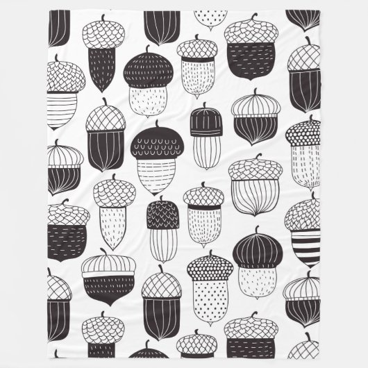 Doodle-Akkorde Herbstmuster Fleecedecke (Vorderseite)