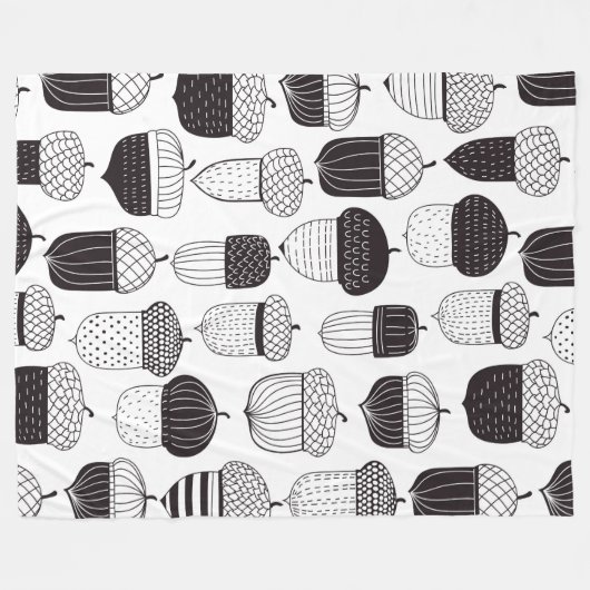 Doodle-Akkorde Herbstmuster Fleecedecke (Vorderseite (Horizontal))