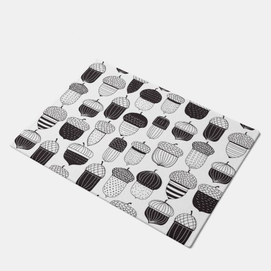 Doodle-Akkorde Herbstmuster Fußmatte (Schrägansicht)