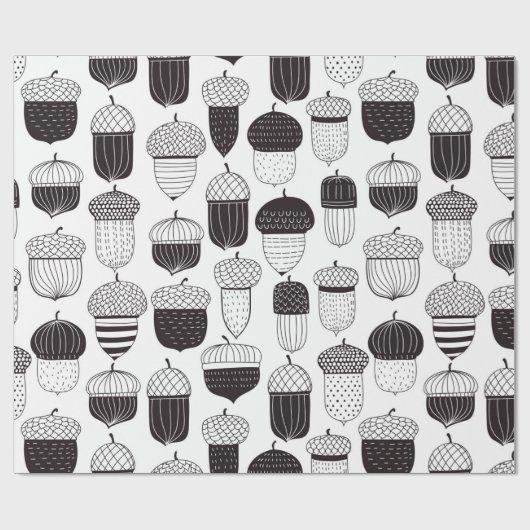 Doodle-Akkorde Herbstmuster Geschenkpapier (Flach)