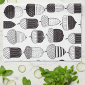 Doodle-Akkorde Herbstmuster Geschirrtuch (Gefaltet)