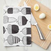 Doodle-Akkorde Herbstmuster Geschirrtuch (Viertel Falte)