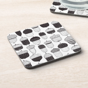 Doodle-Akkorde Herbstmuster Getränkeuntersetzer