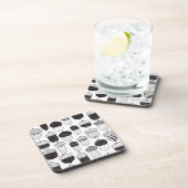 Doodle-Akkorde Herbstmuster Getränkeuntersetzer (Rechte Seite)