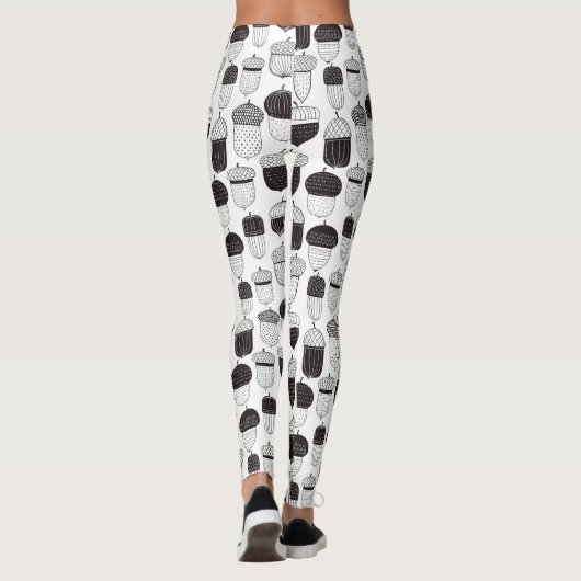 Doodle-Akkorde Herbstmuster Leggings (Rückseite)