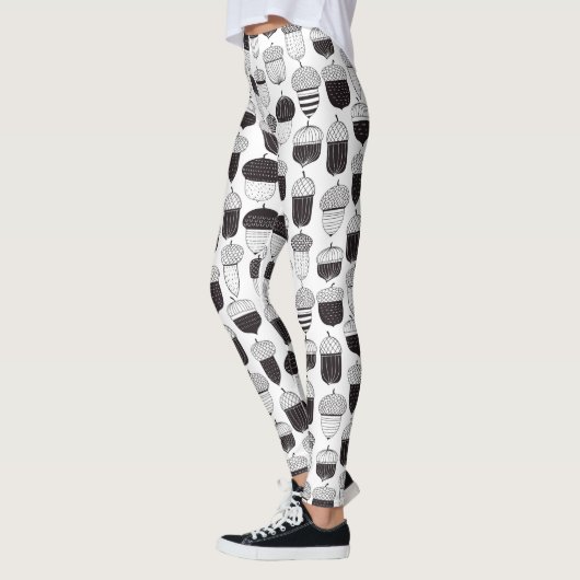 Doodle-Akkorde Herbstmuster Leggings (Links)
