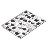 Doodle-Akkorde Herbstmuster Notizblock (Linke Seite)