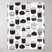 Doodle-Akkorde Herbstmuster Poster (Vorne)