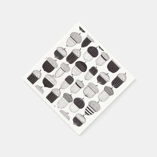 Doodle-Akkorde Herbstmuster Serviette (Ecke)